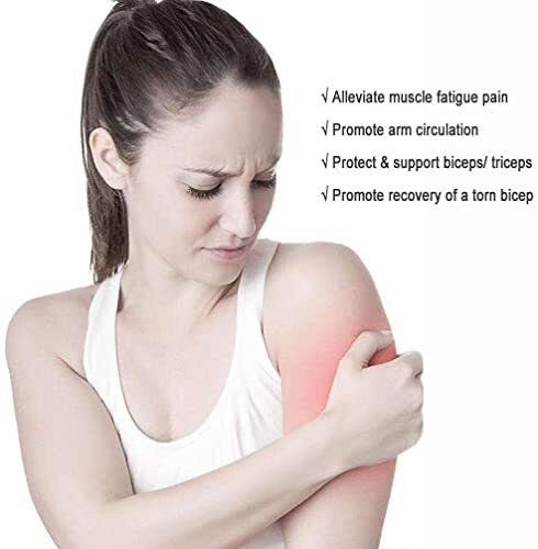 Compression Upper Arm Sleeve, Bicep Tendonitis Brace, 1 Pair Medium