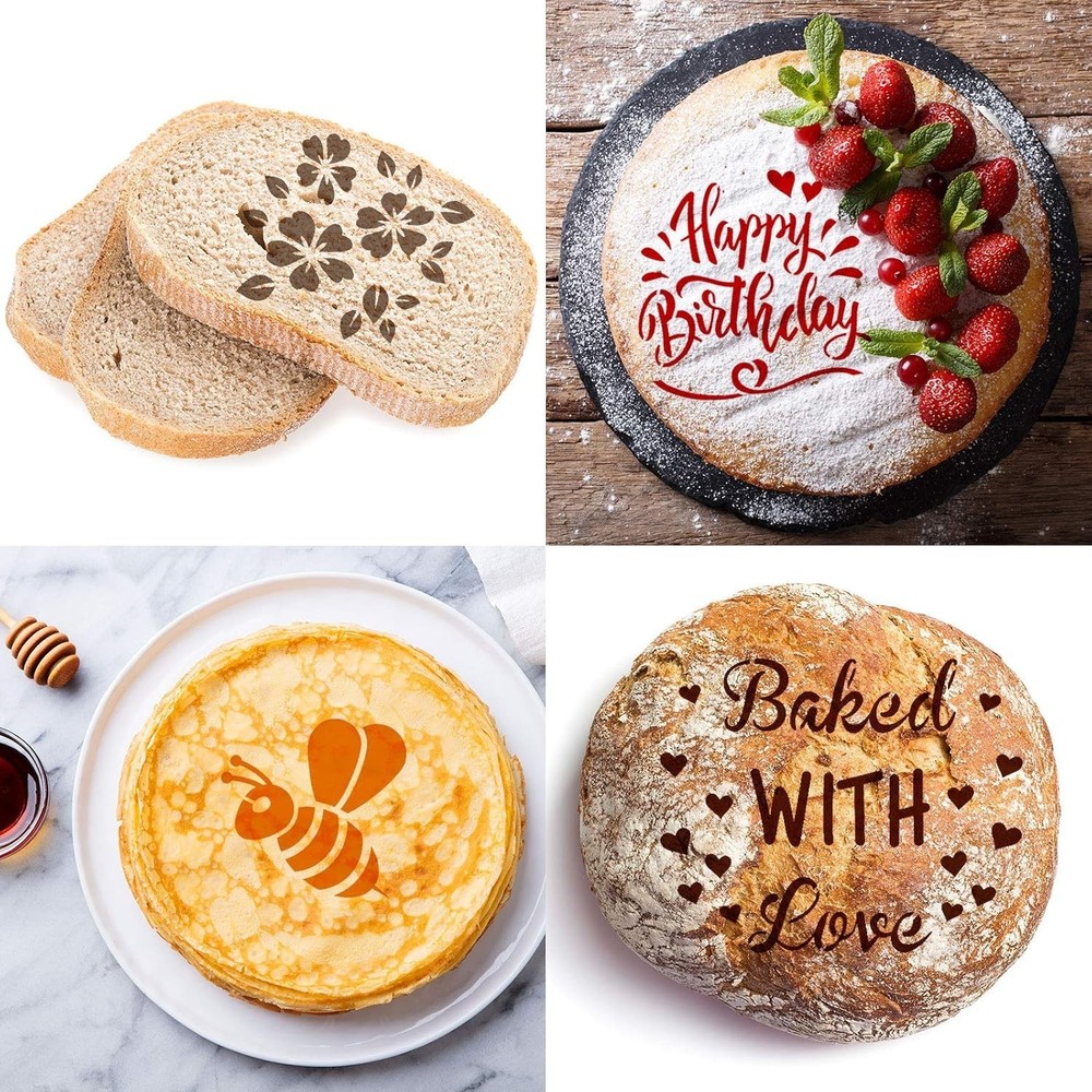12 Pcs Stencil Bread Artisan Bread Stencils Baking Mold Set Cook Baking Template