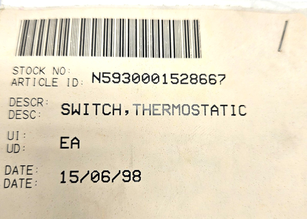 5930-00-152-8667 Thermostatic Switch