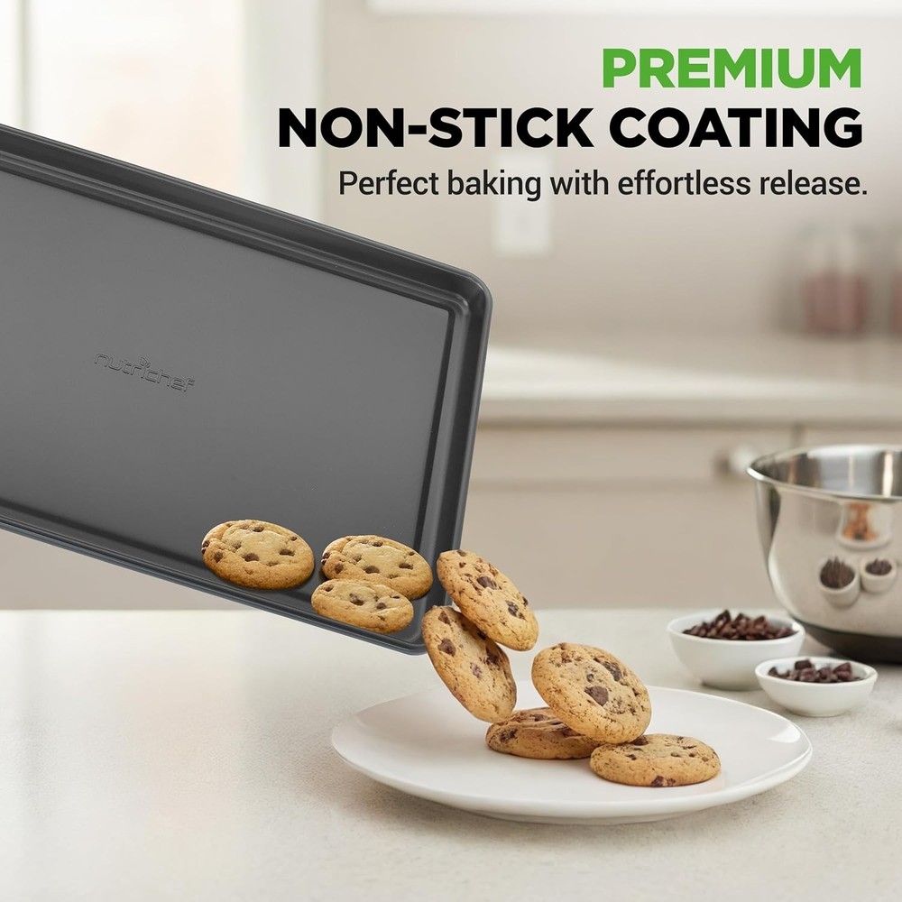 8-Piece Stackable Nonstick Bakeware Set Premium Steel Baking Pans Set Includes