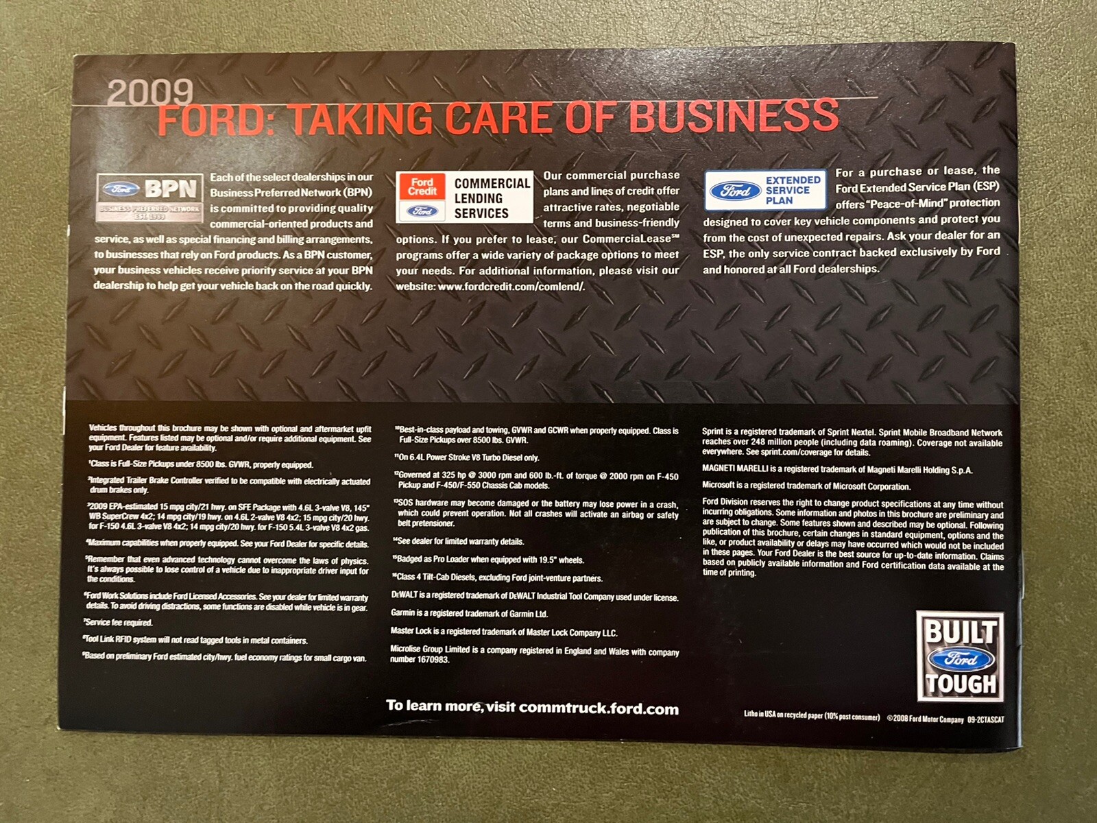 2009 Ford Commercial Trucks Dealer Sales Brochure