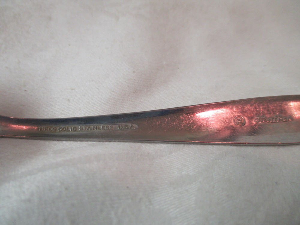 Vintage USA HB Co solid stainless Teaspoon Heather