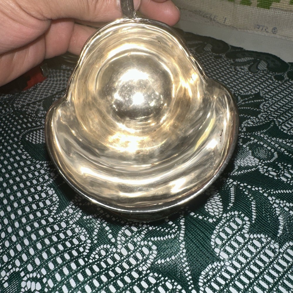 Silver sugar bucket scuttle table server Rose design