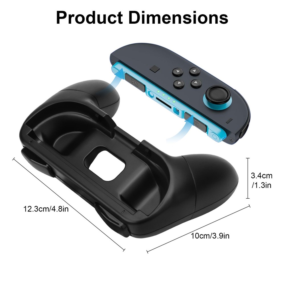 2 Pack Hand Grips for Nintendo Switch 2 Joy-Con Ergonomic Controller Handle ABS