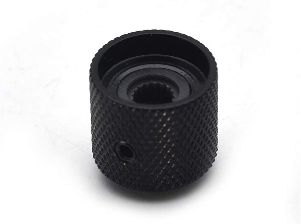 Black Metal Guitar Control Knobs - Volume/Tone Dome Knobs (Set of 3)
