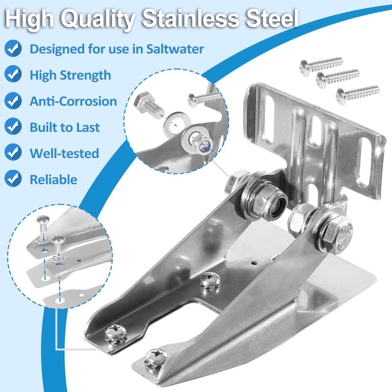 for Garmin Heavy-Duty Transducer Transom Mount Bracket Spray Sheild 010-12006-11