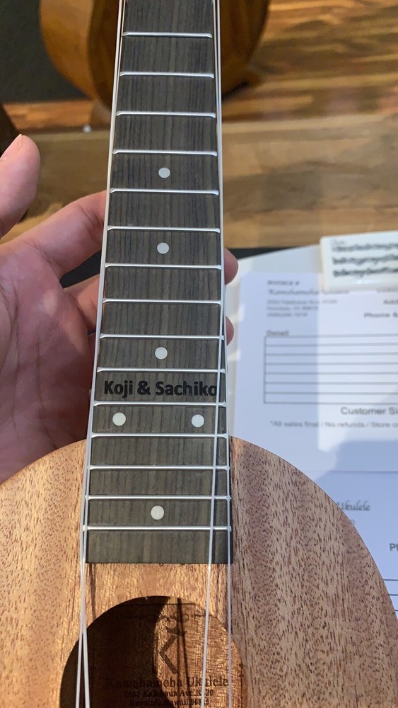 Ukulele Engraving service Personalization with purchase