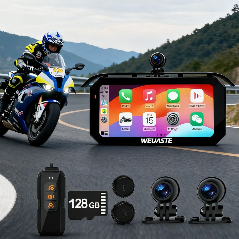 Waterproof Motorcycle GPS Carplay - 6.25 Inch Wireless Touchscreen Android Auto