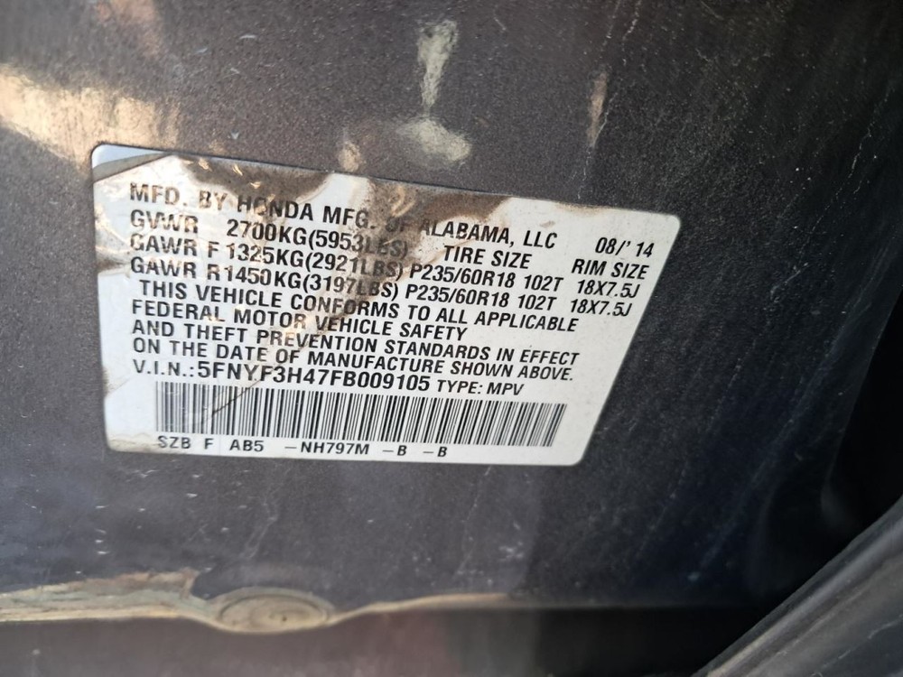 Fuse Box Engine Right Hand Engine Compartment Fits 12-15 PILOT 2635406