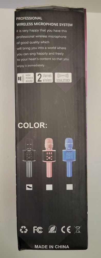 Wireless Karaoke Bluetooth Microphone & Carry Case.