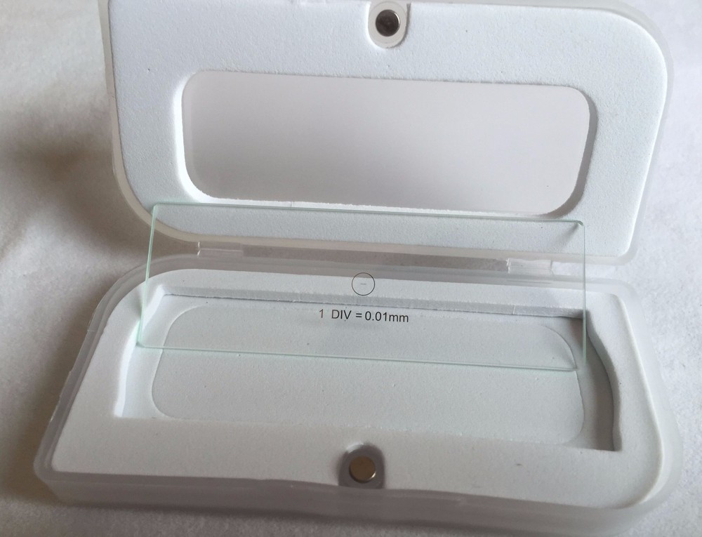 New Microscope Micrometer Calibration Slide 0.01mm USB Camera Stage ProScope