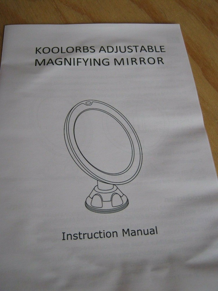 Koolorbs Adjustable Magnifying Mirror ( 10X Magnification ) New