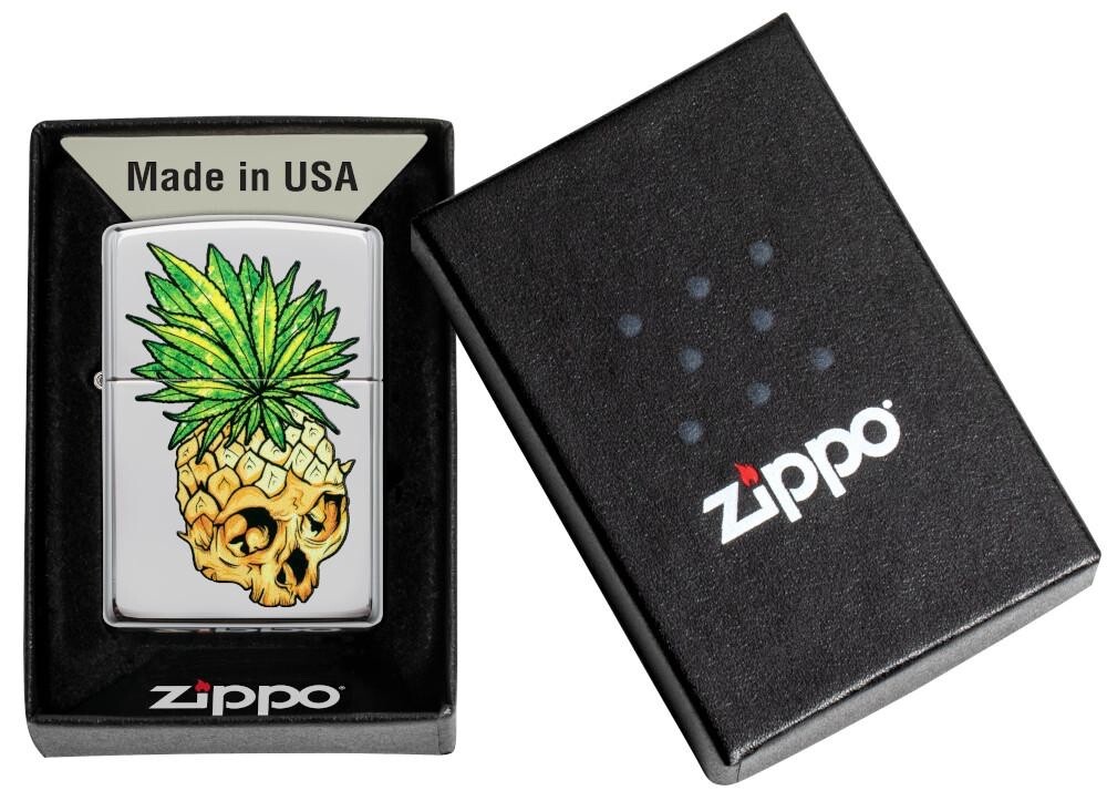 Zippo Leaf Skull Pineapple 49241