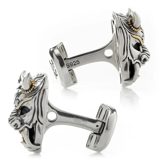 Samurai Mask Cufflink