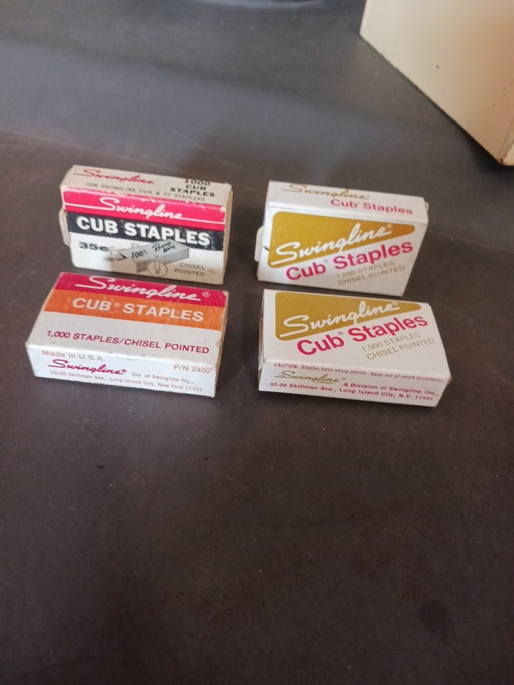 Swingline Cub Staples Vintage 4 Boxes