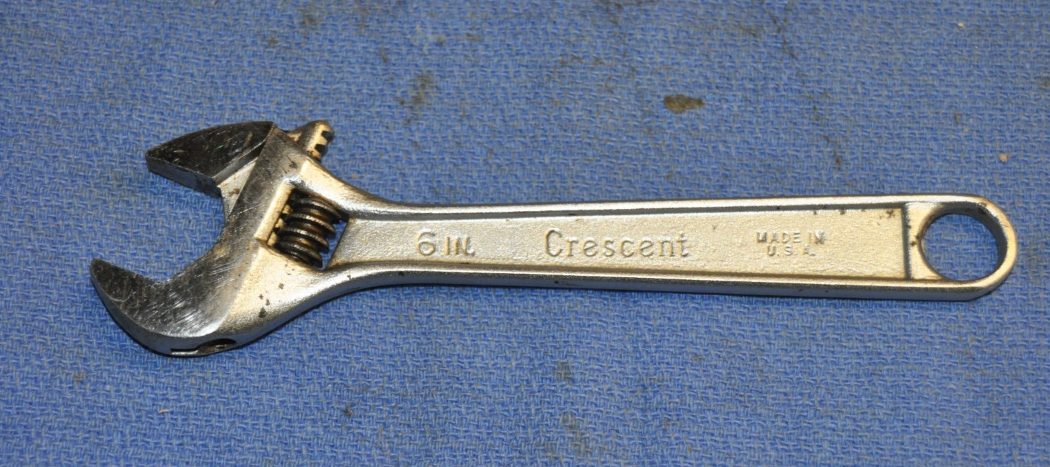 Crescent 6" adjustable wrench opens to 3/4" Made in USA