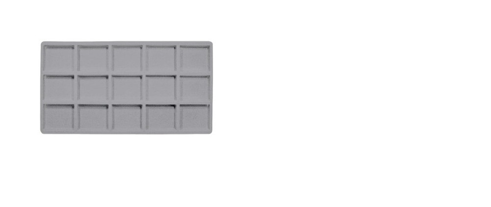 5 Gray 15 Compartment Display Tray Inserts
