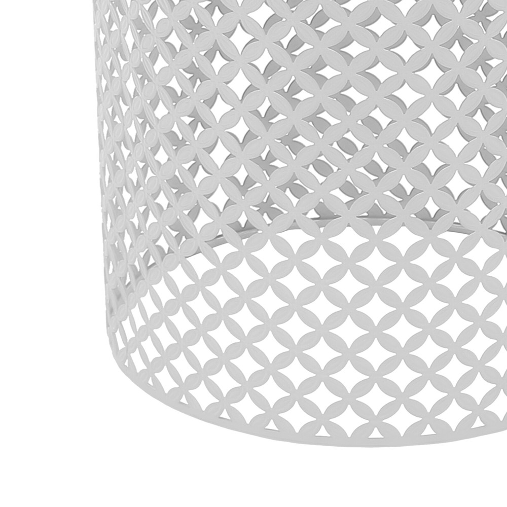 2PCSModern In/Outdoor Side Table Metal Frame Accent Table Round End Table Decor