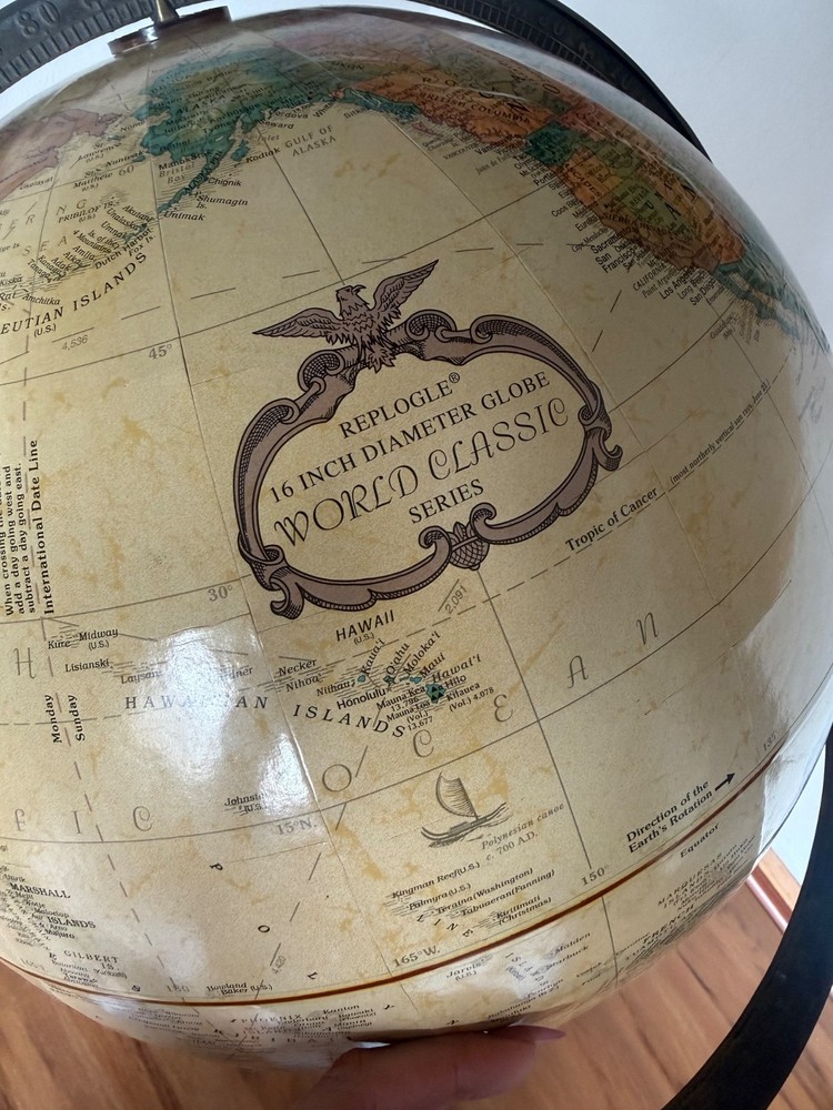 Marin Replogle 16 world classic series globe vintage