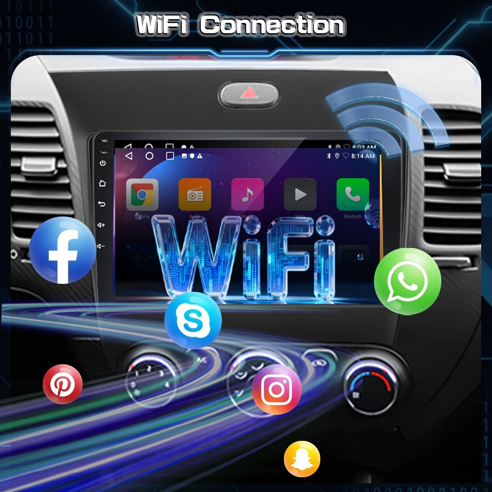 For 2014-2018 Kia Forte Apple CarPlay Android 16.0 Car Stereo Radio GPS Navi RDS