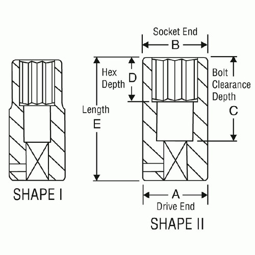 Grey Pneumatic 1118D 3/8" Drive x 9/16" Deep Impact Socket, 12-Point