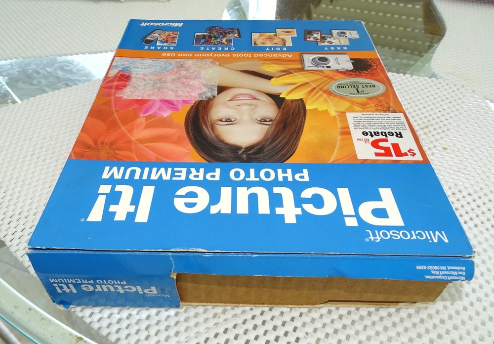 Microsoft Picture It! Photo Premium Version 9.0 For Windows w User's Guide & CD