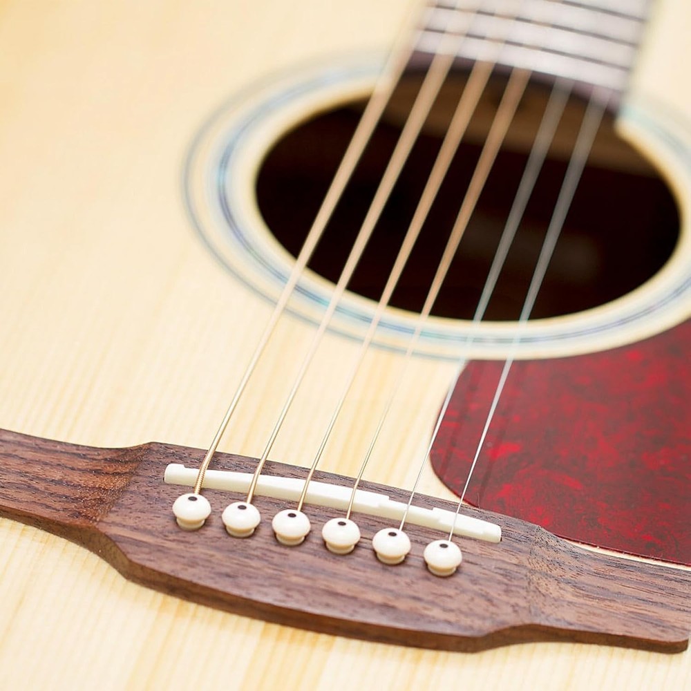 6-String Acoustic Guitar Bone Saddle & Nut Set - Precise Dimensions Included
