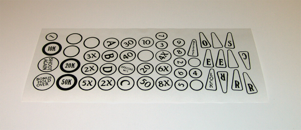 Sorcerer Pinball Machine Insert Decals