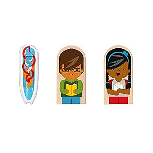 Replacement Two Wooden Figures & Surfboard for Wonder Makers Design System Set