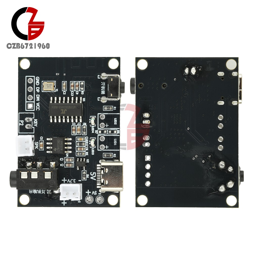 5PCS DC 5V 5W Bluetooth Amplifier Board Mono Mini Audio Module Type C Interface