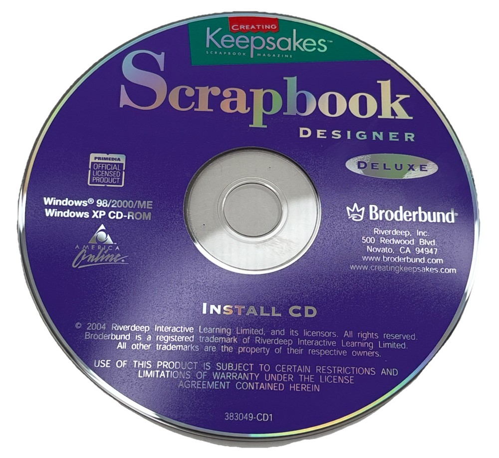 Broderbund Creating Keepsakes Scrapbook Designer Deluxe CD
