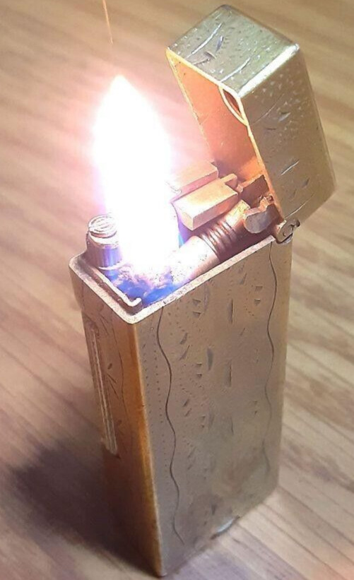 Working Oil Lighter gold Brass without Box