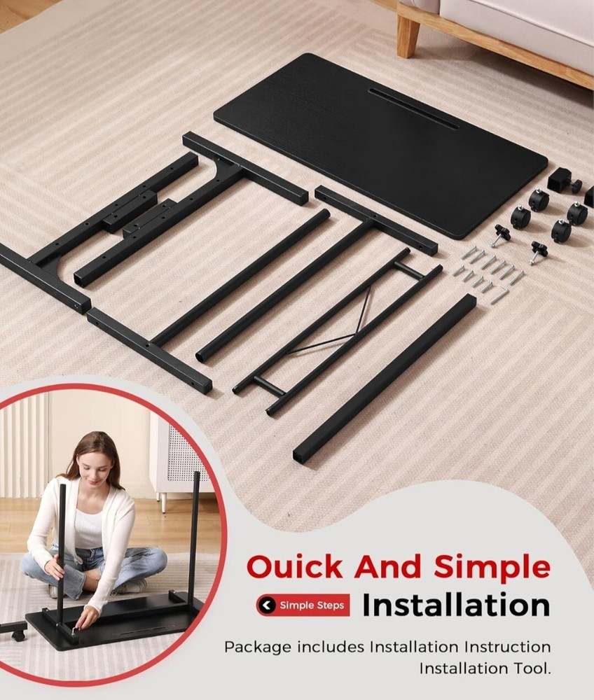 Adjustable Height Desk Manual Adjustable Desk Black Or White