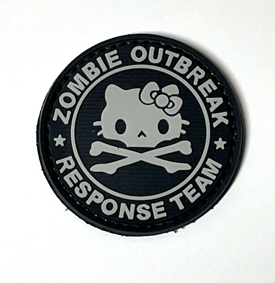 Zombie Outbreak Response Team Hello Kitty Gun Tactical PVC Patch, Morale Patch