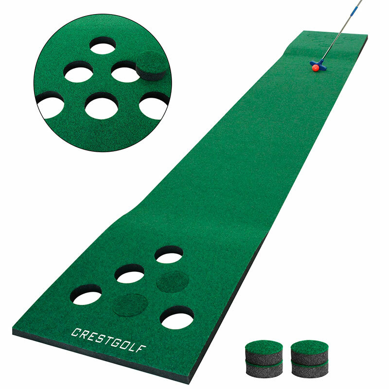 Golf BeerPong Game Set Green Mat,Golf Putting Mat Indoor Putting Green With Club