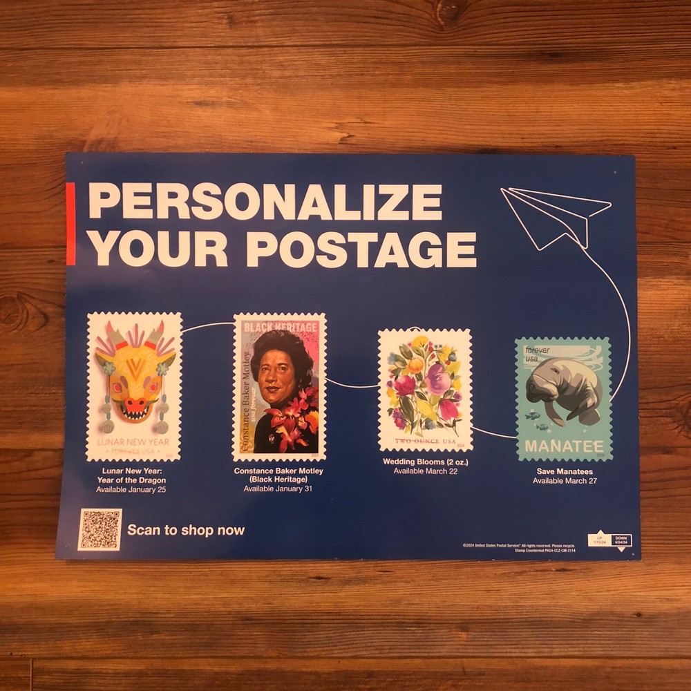 USPS Postage Stamp Poster 2024