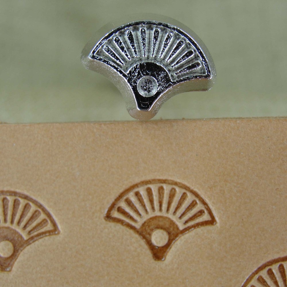 Leather Stamping Tool - Petal Shell w/ Dot Stamp