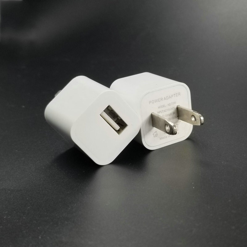 White 1A USB Power Adapter AC Home Wall Charger US Plug FOR iPhone 5 6 7 8 LOT