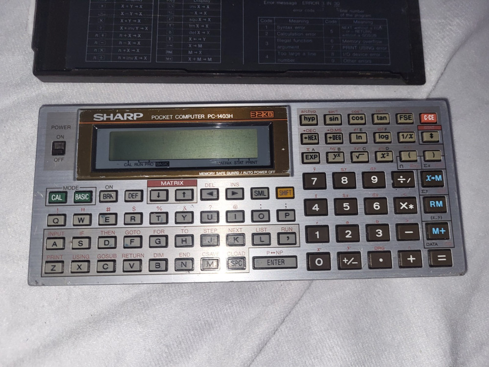 Sharp PC-1403H Pocket Computer Calculator 32KB