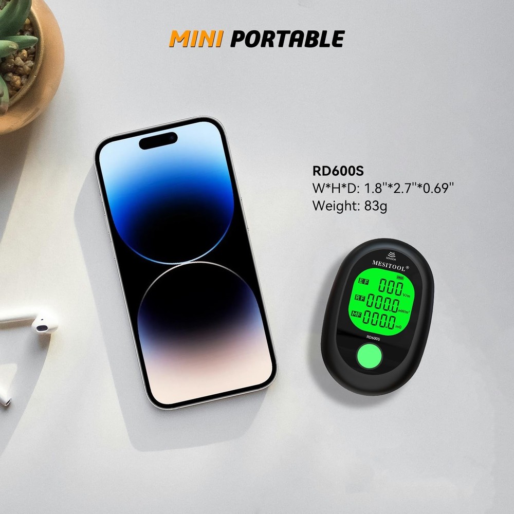 EMF Meter Digital Electromagnetic Field Radiation Detector Hand-held LCD 3 in...