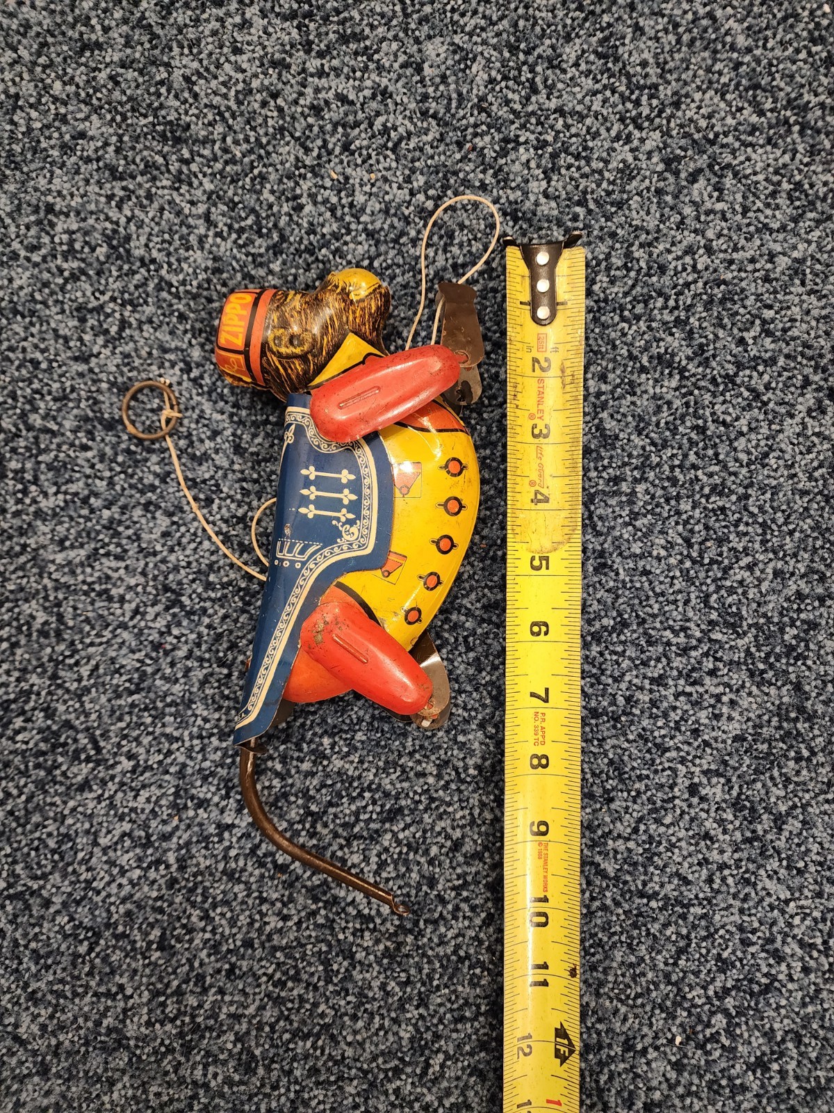 MARX ZIPPO THE CLIMBING MONKEY TIN TOY