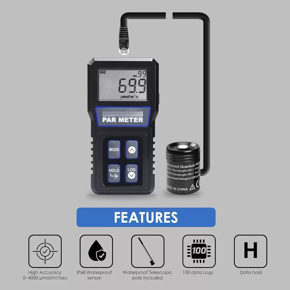Digital Light Energy Meter Quantum PAR Meter High PrecisionLightIntensityTester