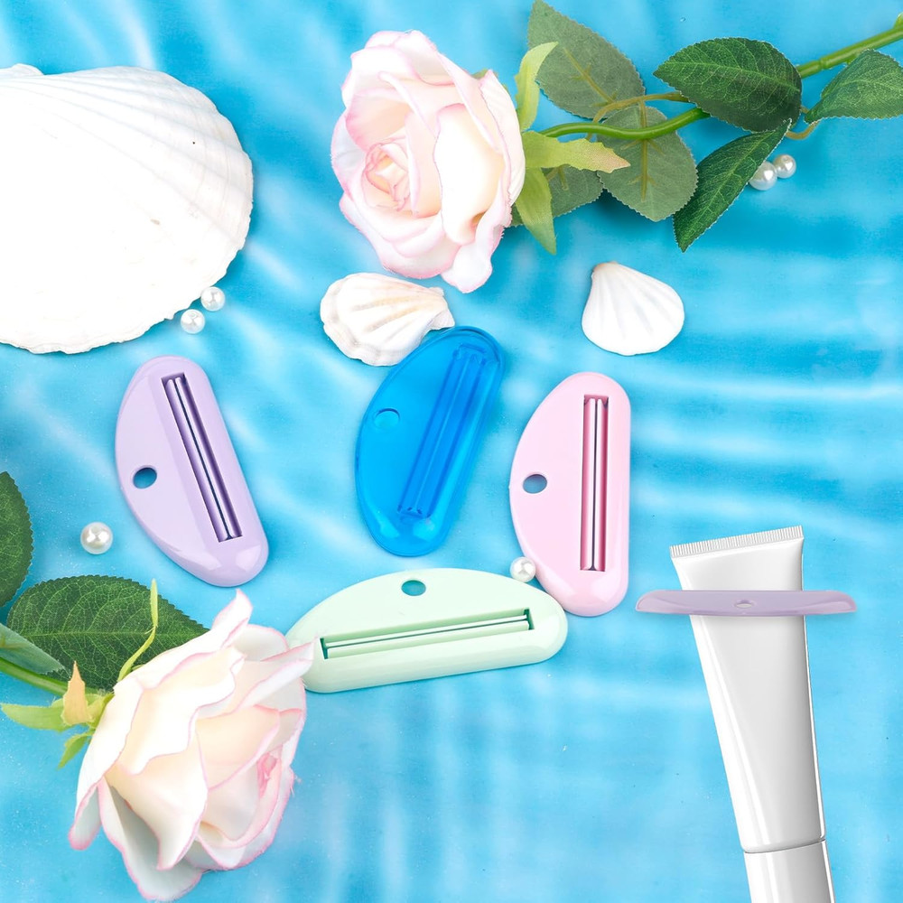 8Pcs Toothpaste Squeezer, Plastic Toothpaste Tube Roller Squeezer Assorted Color