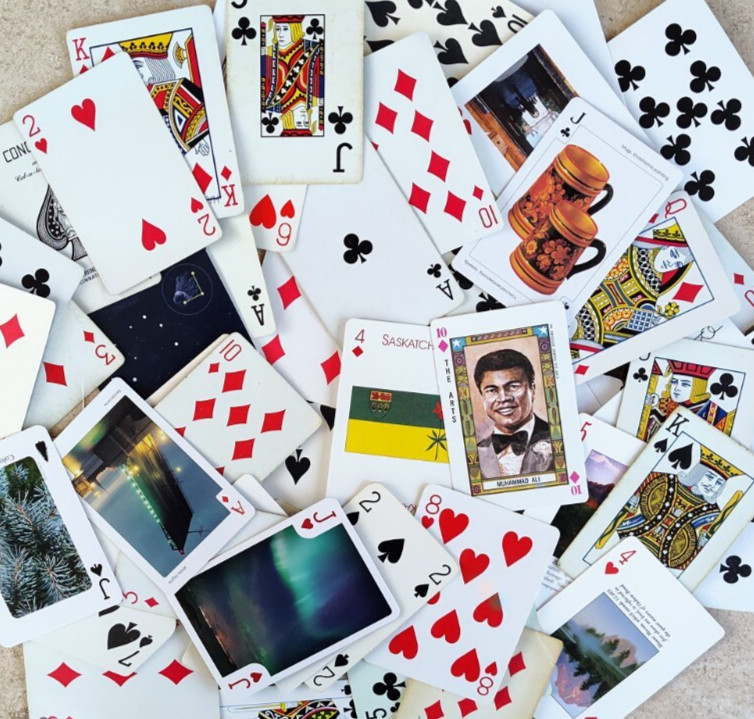 Random Lot of 50 Vintage to Modern Playing Cards for Junk Journaling