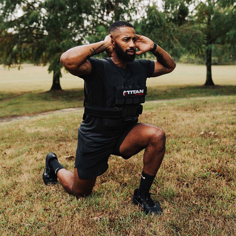 Titan Fitness Elite Series 50 LB Adjustable Weight Vest, (20) 2.5 LB Ingots