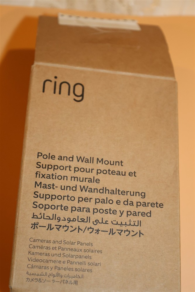 Ring Pole and Wall mount bracket for camera and solar panel.