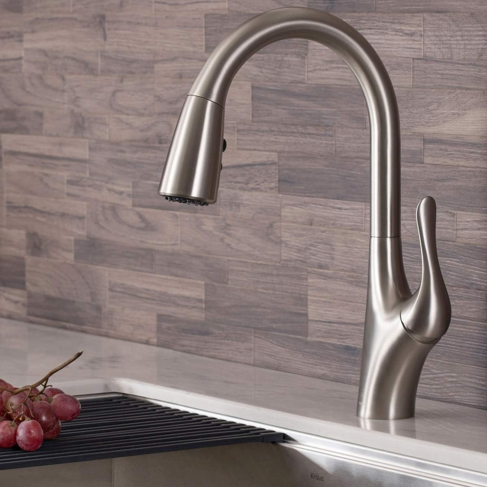 Merlin Modern Stainless Steel Pull-Down Kitchen Faucet with Dual Function 16