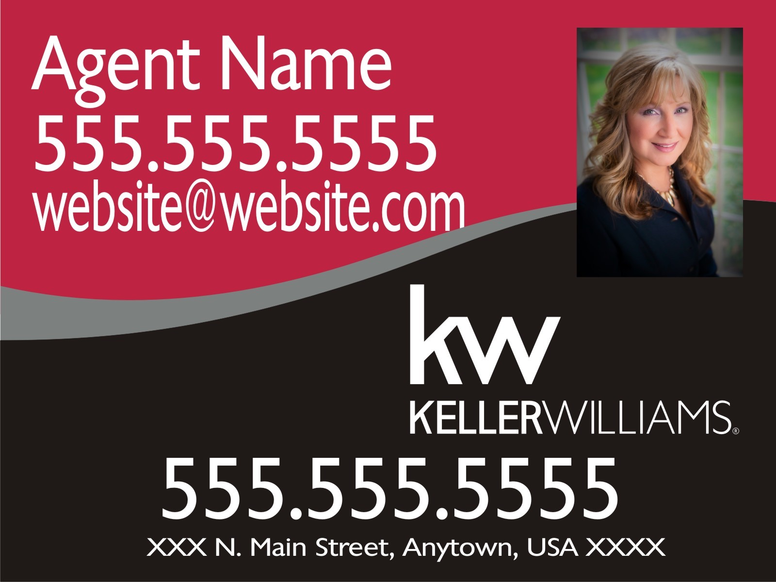 25 18x24 Full Color Custom Yard Signs - Printed Two Sides