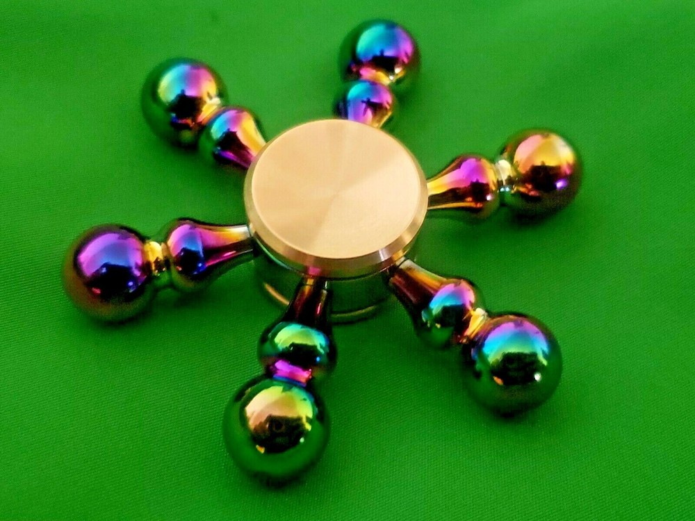 Multi Color Solid Brass Fidget Spinner Toy Good Quality Removable Bearing ADHD