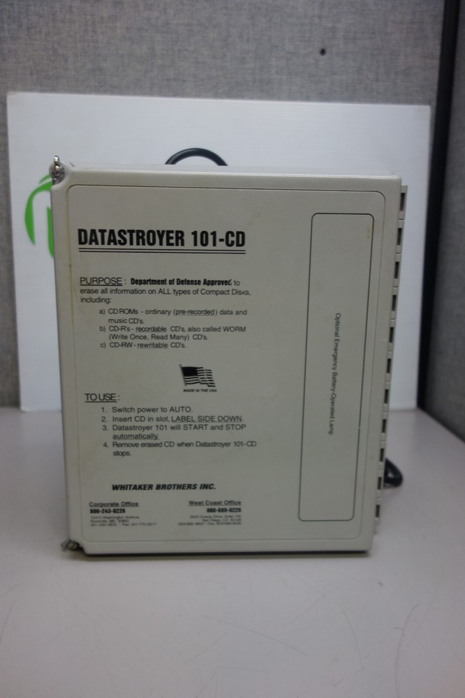 Datastroyer 101-CD Whitaker Brothers (CD Destroyer)
